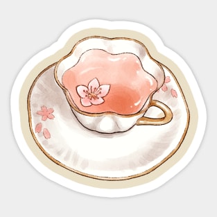 Cherry Blossom Tea Sticker